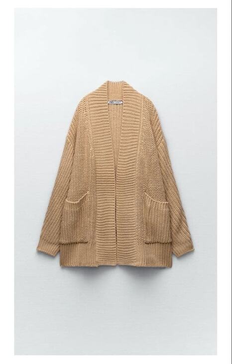 Zara Sweaters - Open Front Baggy Oversized Chunky Knit Zara Cardigan Sweater with Pockets